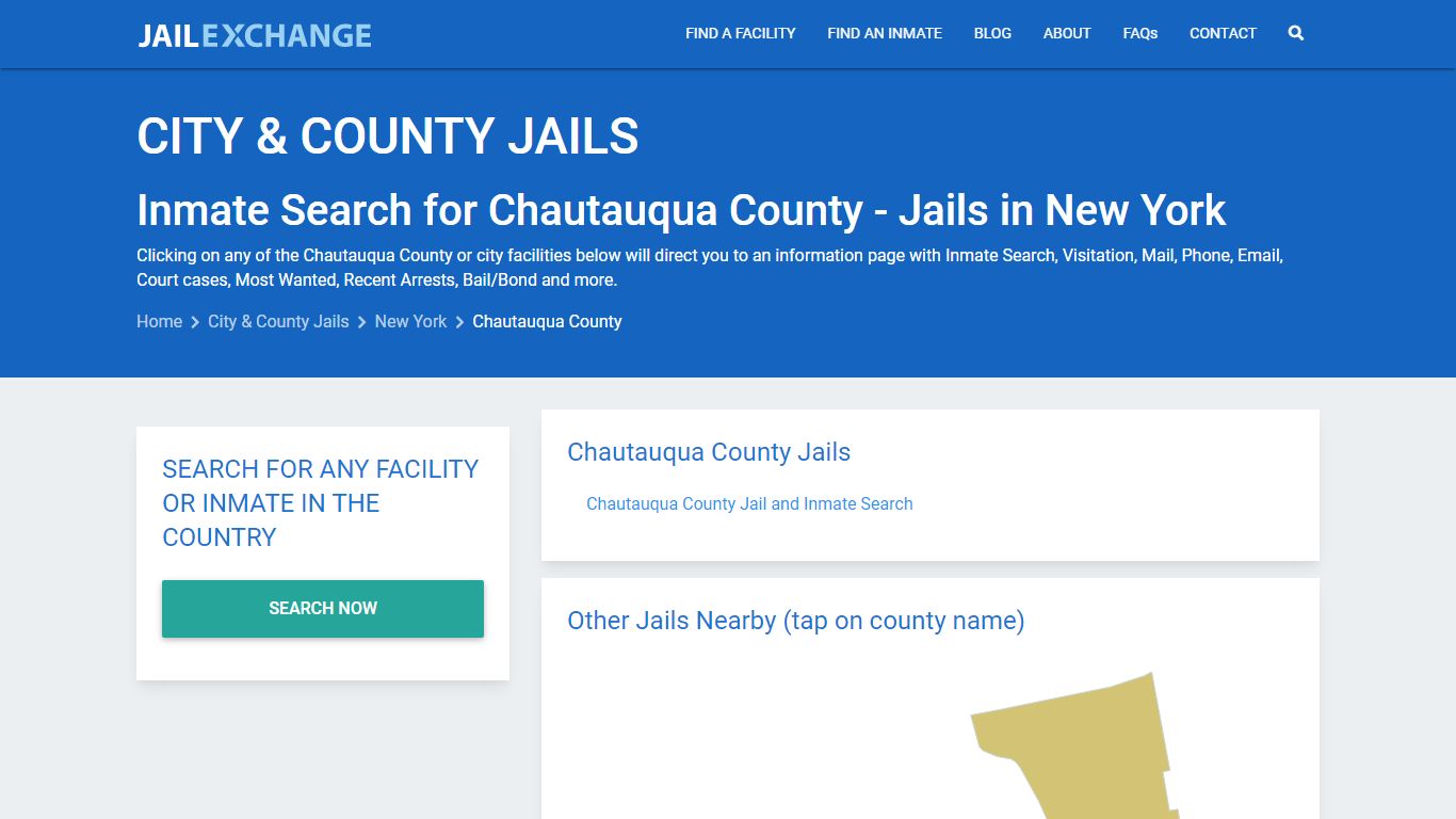 Inmate Search for Chautauqua County | Jails in New York - Jail Exchange